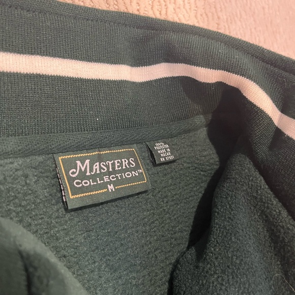 Men’s Masters Golf Dark Green Zip-Up Fleece Sweater - Picture 2 of 7
